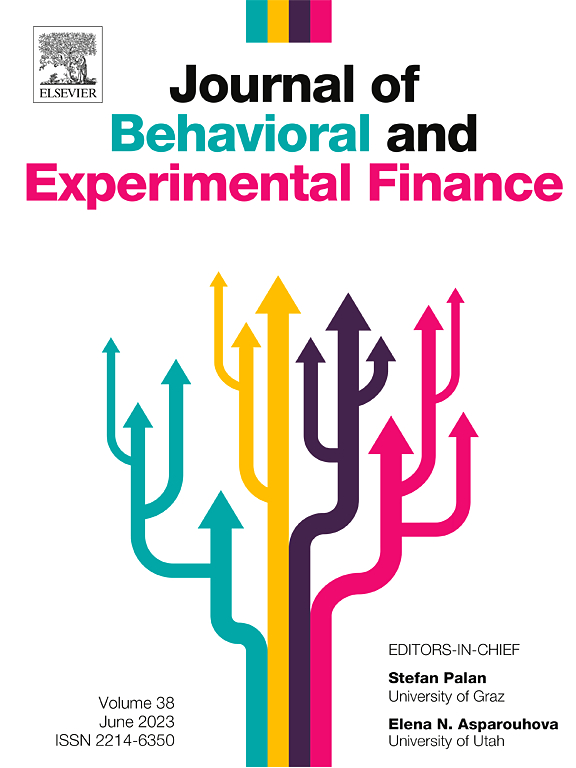 Go to journal home page - Journal of Behavioral and Experimental Finance